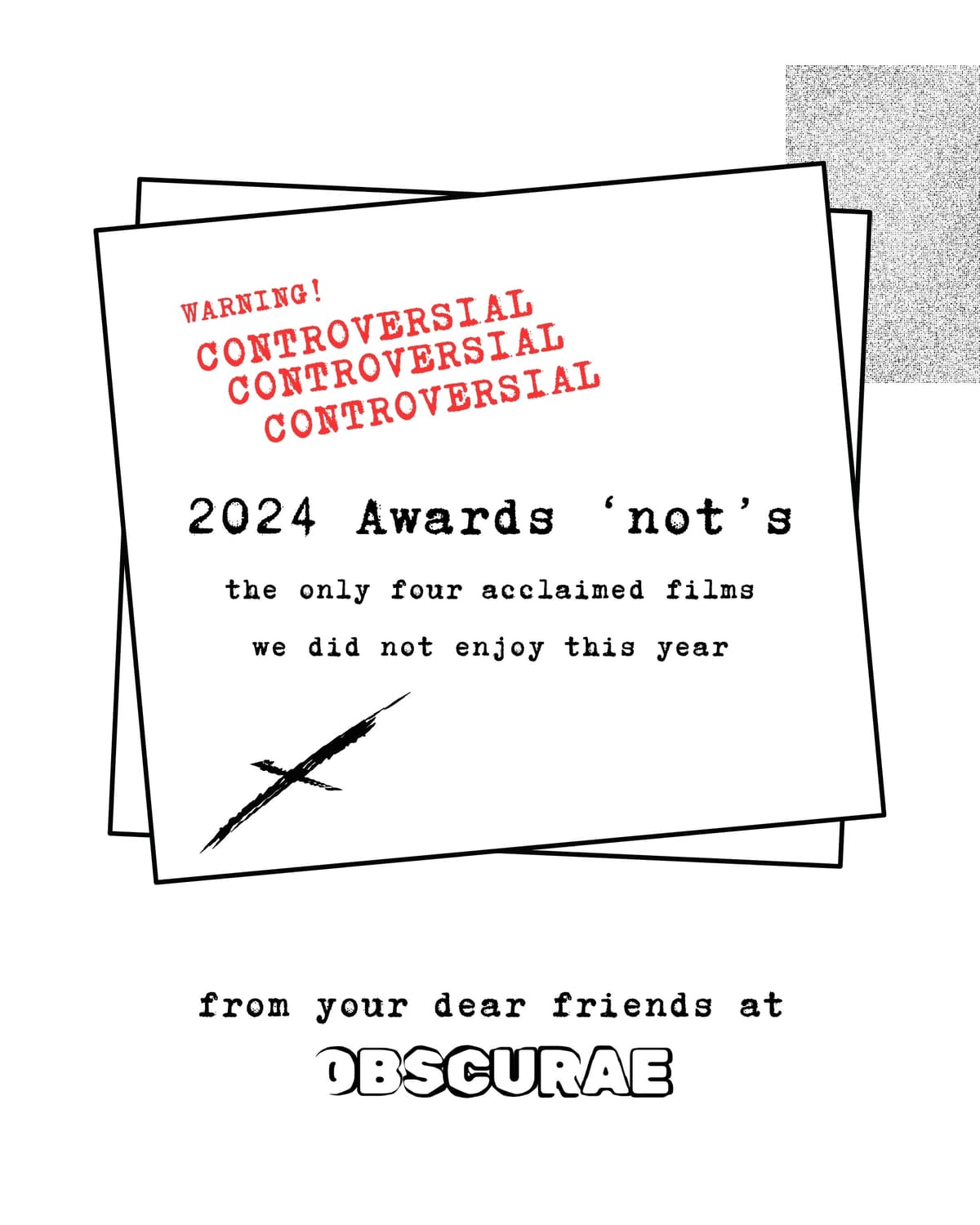 2024 Awards ‘not’s (WARNING: Controversial!)